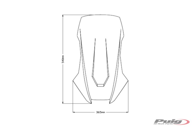 Puig(プーチ) スポーツ ウィンドシールド スクリーン X-ADV 21- ダーク