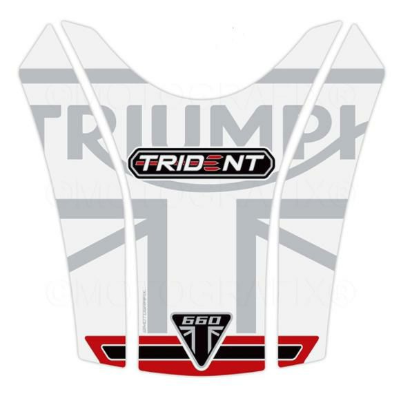 モトグラフィックス タンクパッド レッドバー トライアンフ TRIDENT660-02