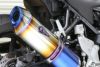 R's Gear アールズギア リアルスペック チタンドラッグブルー スリップオン マフラー スズキ SV650-01
