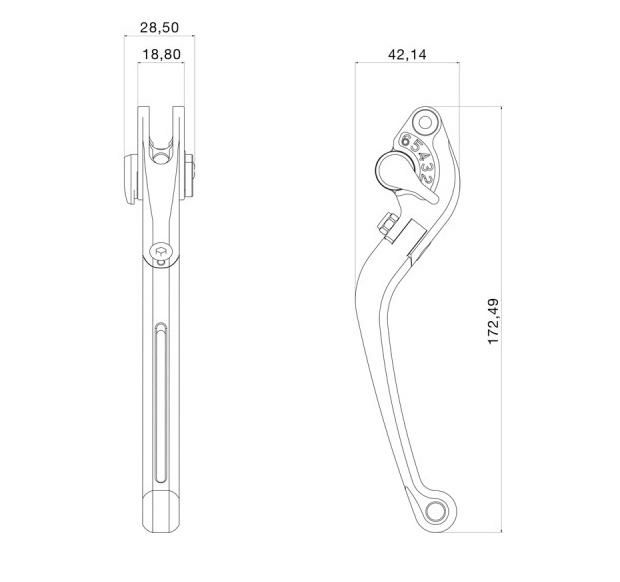 BARRACUDA(バラクーダ)  ブレーキレバー クラッチレバー ストリートツイン ストリートトリプル トライデント660 2021- ブラック-04