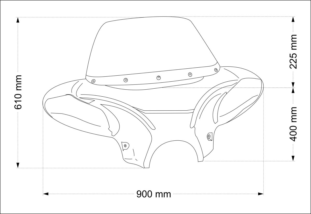 Custom Acces (カスタムアクセス) インディアン スカウト ボバー BATWING フェアリング クリア  2018--04