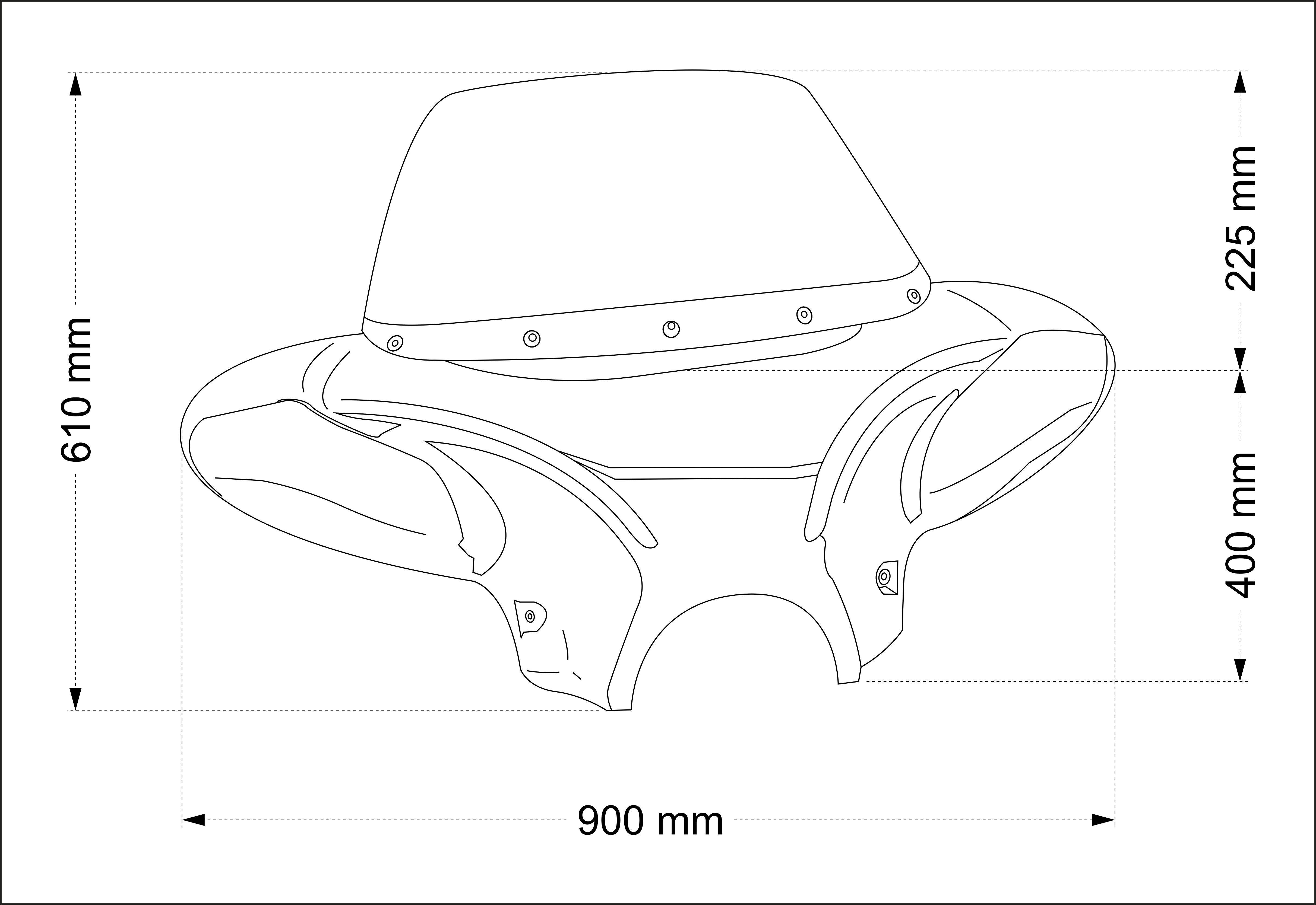 Custom Acces (カスタムアクセス) インディアン スカウト ボバー BATWING フェアリング クリア  2018--04
