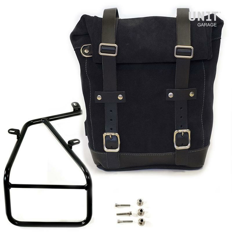 UNIT GARAGE (ユニットガレージ) サイドバッグ WAXED スウェード BMW R-nineT ジェットブラック-04