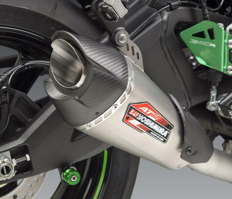 ヨシムラUSA AT2 レース ステンレス 3/4 エキゾースト マフラー カワサキ ZX-10R/RR-01