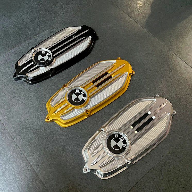 BMW R-nineT 14- ブレストプレート/エンジンカバー LEDライト付き シルバー Dkdesign-02