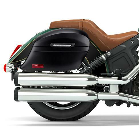 Scout マットブラック ハード サドルバッグ インディアン ラメラ