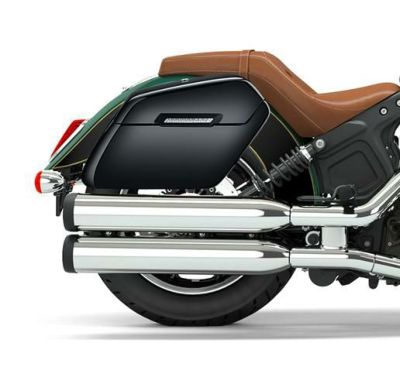 Scout マットブラック ハード サドルバッグ インディアン ラメラ