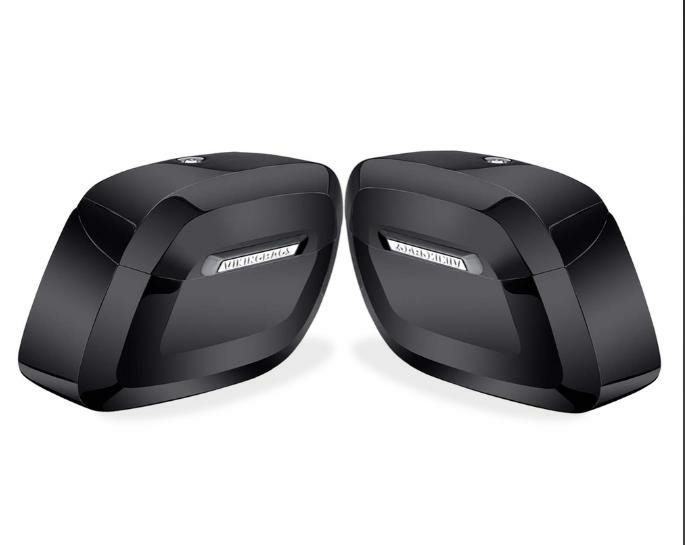 バルカン 900 クラシック グロスブラック ラージ サドルバッグ ラメラ ショックカット カワサキ Viking Bags-03