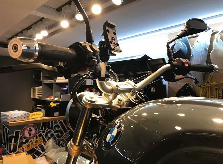 BMW RnineT ハンドルバーコンフォート 14- シルバー DKdesign | バイク 