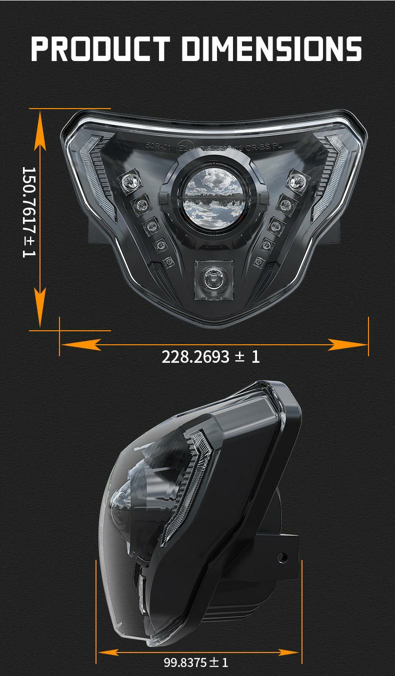 BMW G310R G310GS 2016-2021- LED ヘッドライト ブラック-02