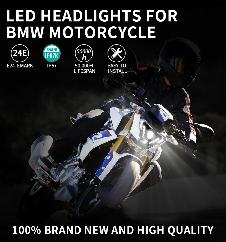 BMW G310R G310GS 2016-2020 LED ヘッドライト ブラック | バイク