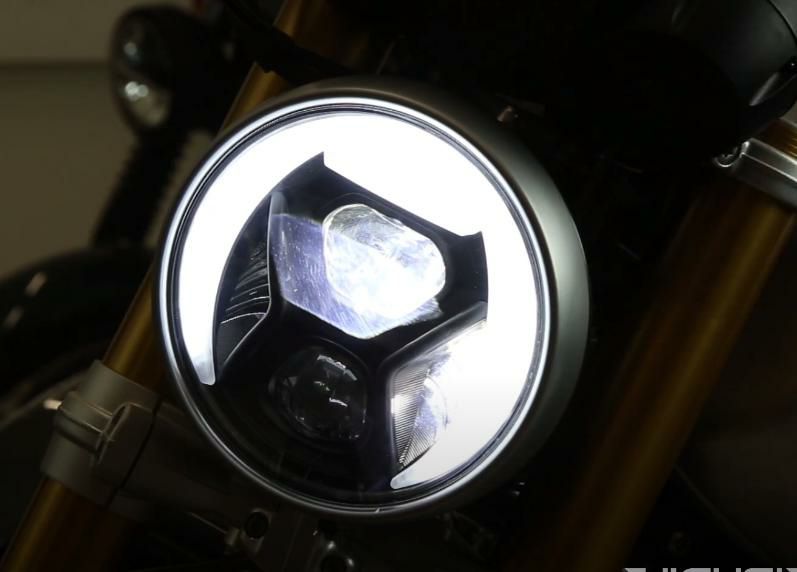 BMW R-nineT 2014-2020 アダプティブ LEDヘッドライト Eマーク付き クローム HighSider-03