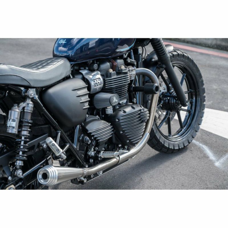 MOTONE T100/T120, Street Twin/Scrambler/CUP スプロケット カバー ブラック/ポリッシュ トライアンフ  ボンネビル モートーン | バイクカスタムパーツ専門店 モトパーツ(MOTO PARTS)