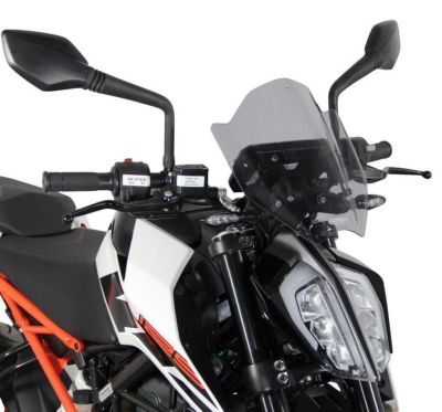 KTM DUKE 125/390 スポーツスクリーン/シールド ブラック | バイク