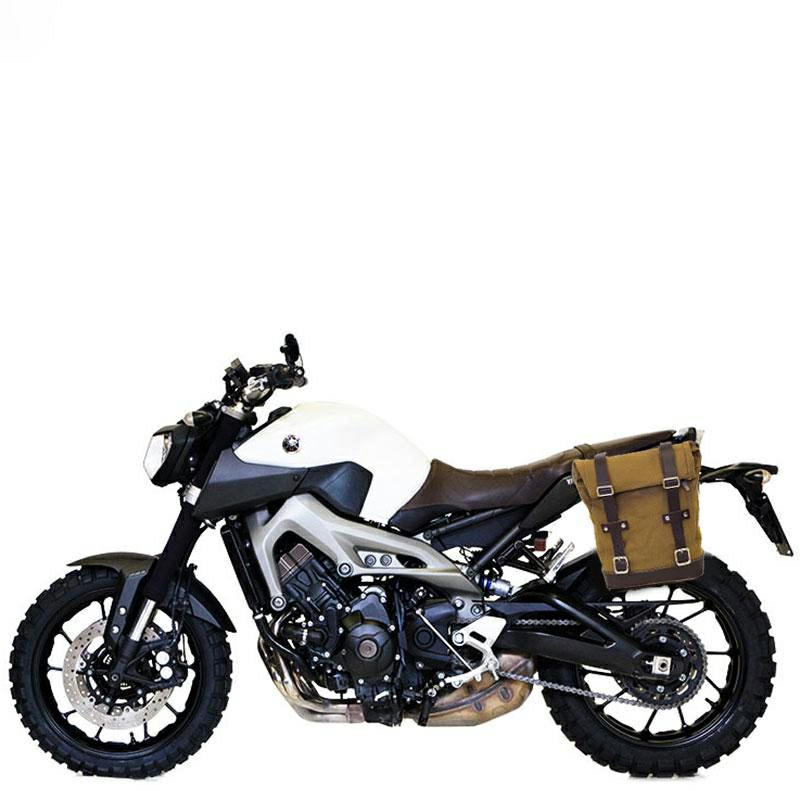 XSR900 純正ソフトサイドバックとサイドバックキャリアセット左側 案ず