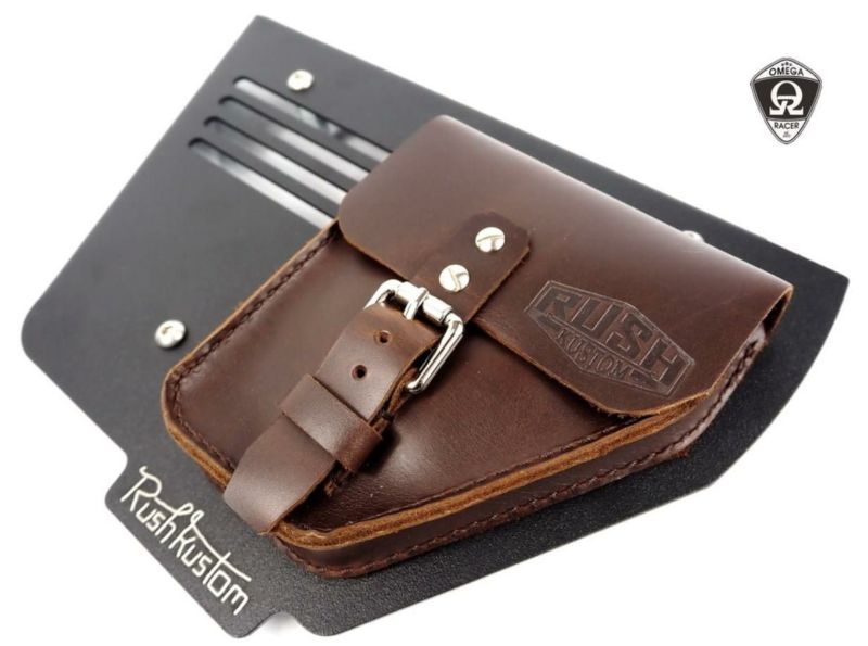 ラッシュカスタム 水冷 ボンネビル バッグ付サイドカバー ブラック