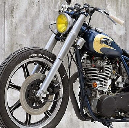 SR400FI/SR500 アルミ フロントフォークカバー ポリッシュ オメガ 