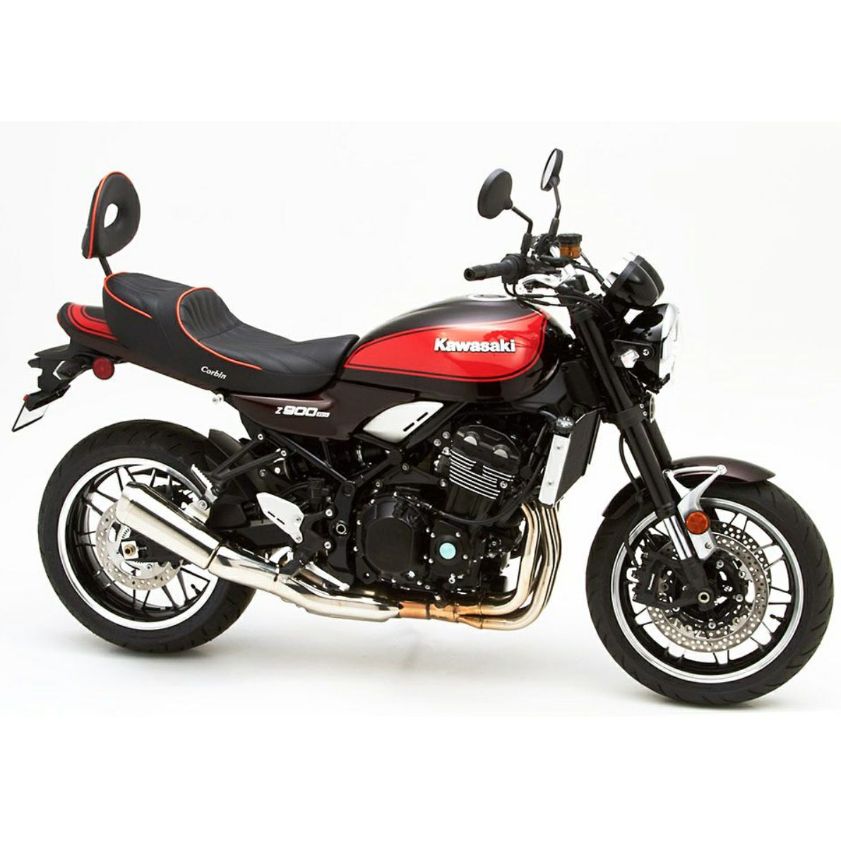 Z900RS 茗荷シート Z2パターン 艶なし 黒（Kawasaki Z900RS ガン 