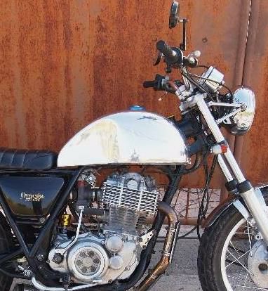SR400/500 キャブ アルミ フューエルタンク The AJS オメガ SR400/500 キャブ アルミ フューエルタンク The AJS オメガ