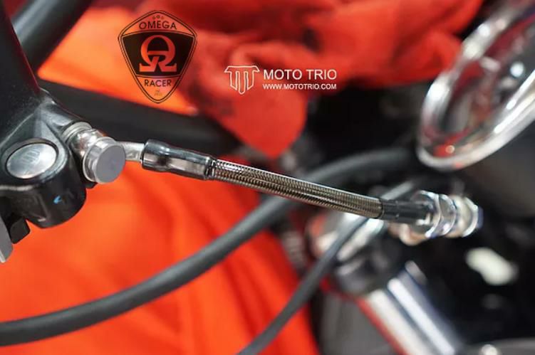 T100 ストリートスクランブラー ボバー ブレーキライン延長ホース (6