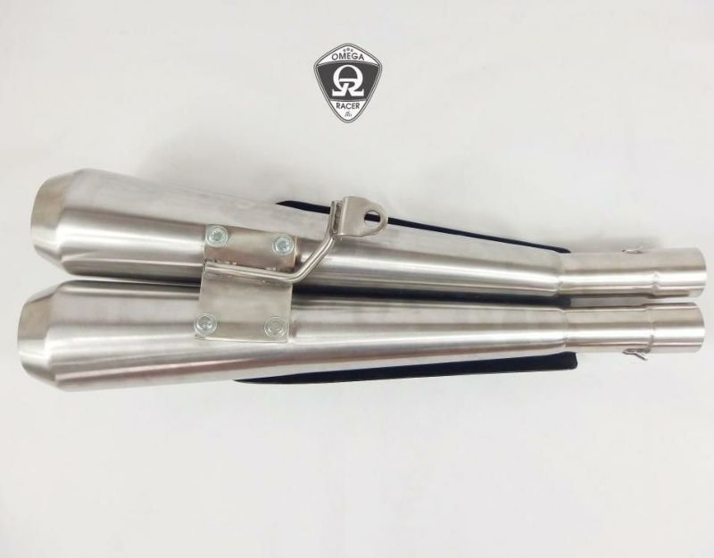 カワサキ、W650、キャブトンスクランブラー、オメガレーサー W650 キャブトンスクランブラー 2-1 アップマフラー フルエキ