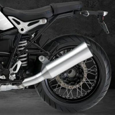 BMW R nineT 音量可変スリップオンマフラー ステンレスシルバー/ブラックエンド EURO4 KessTech
