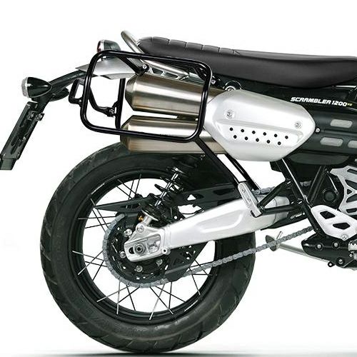 Triumph Scrambler 1200XC、1200XE サイドパニアフレーム ブラック UNIT GARAGE | バイクカスタムパーツ専門店  モトパーツ(MOTO PARTS)