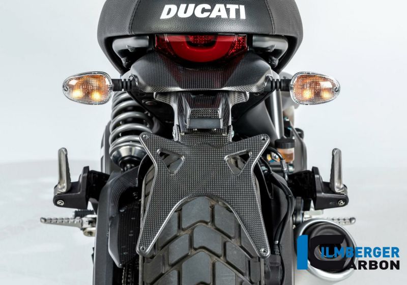 DUCATI スクランブラー カーボン ナンバープレートホルダー マット