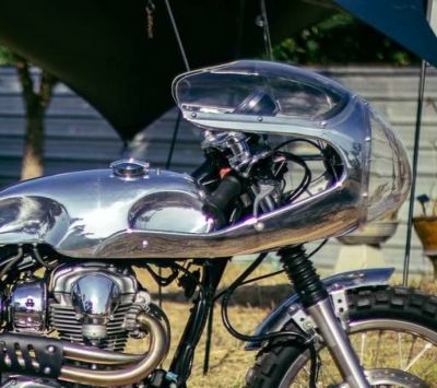 W800 W650 ロケットカウル アルミ リックマン エイボン カフェ