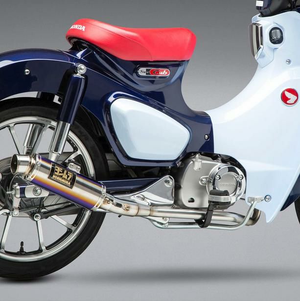 スーパーカブ C125 フルエキ GPマグナム マフラーチタンブルー レース 