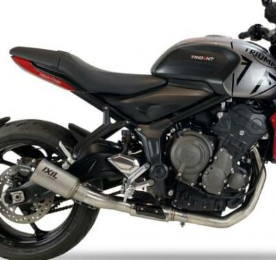 トライアンフ トライデント660 2021- フルエキゾースト マフラー シルバー イクシル