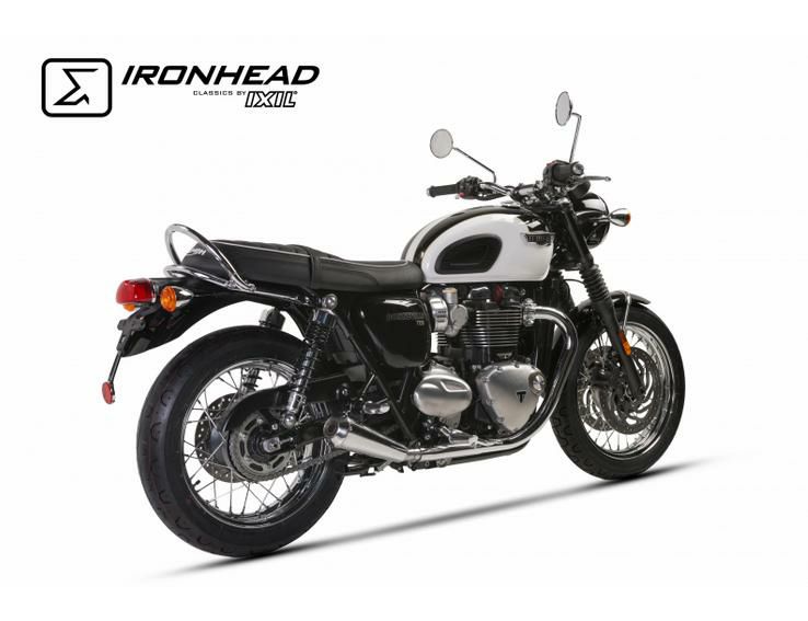 トライアンフ ボンネビル T100 T120 スリップオンマフラー ブラック 