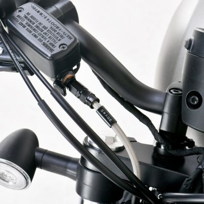 ホンダ レブル250 フロントブレーキホース(アッパー) ステンレスブラック SWAGE-LINE