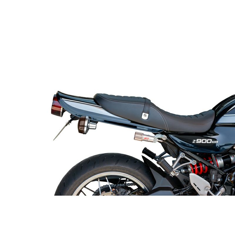 カワサキ Z900RS/CAFE ロングテールカウル エボニー x シルバーライン 