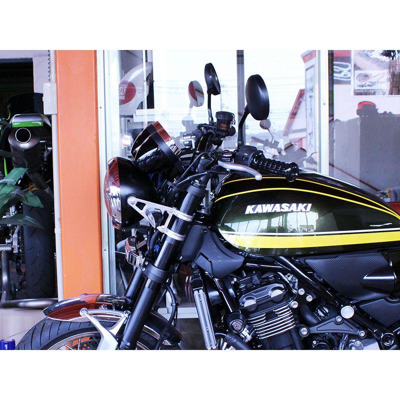 カワサキ Z900RS ヘッドライトアップステーキット(シルバー) DOREMI COLLECTION | バイクカスタムパーツ専門店  モトパーツ(MOTO PARTS)