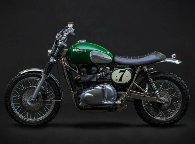 トライアンフ 空冷 ボンネビル T100 スクランブラー ハンドルバー クローム グリーンレジェンド FCRオリジナル | バイクカスタムパーツ専門店  モトパーツ(MOTO PARTS)