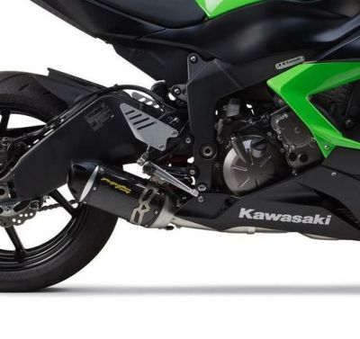 ZX-6RR 09-22 S1R ブラック/アルミ スリップオンマフラー Two Brothers 