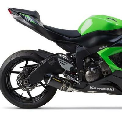 ZX-6RR 09-22 S1R ブラック/アルミ スリップオンマフラー Two Brothers 