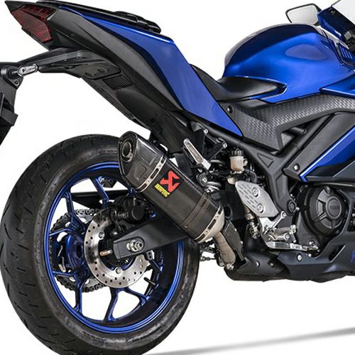 ヤマハ YZF-R25、YZF-R3、MT-25、MT-03 カーボンスリップオンマフラー  