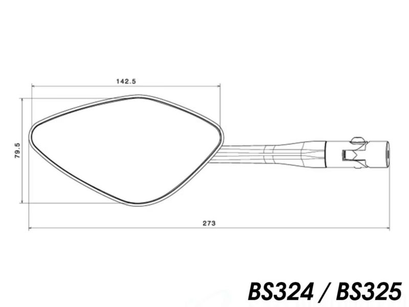 rizoma 汎用ミラー 「NAMIC Street」 」 左側 リゾマ | バイクカスタム