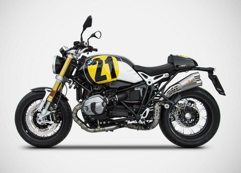 BMW RnineT 2021- ZARD スリップオンマフラー メッシュエンドキャップ 