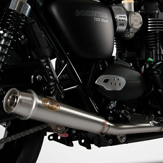 ボンネビル T100/T120 2016- スリップオンマフラー Eマーク付き ZARD 