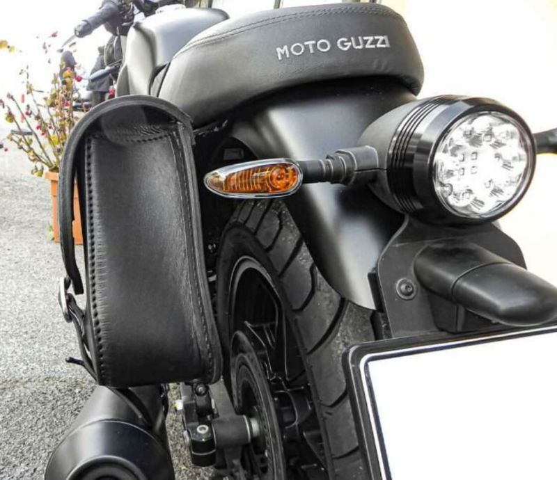 MOTOGUZZI V7 ストーン エースストーン レザー サイドバッグ 左側 