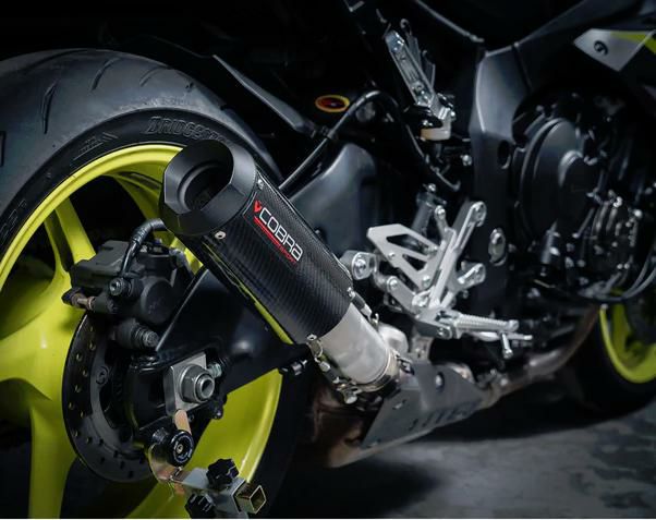 ヤマハ MT-10（RN50J）2017- リアルカーボン マフラーカバー For MT10 2016-2021 3K Carbon Fiber Exhaust Muffler Pipe