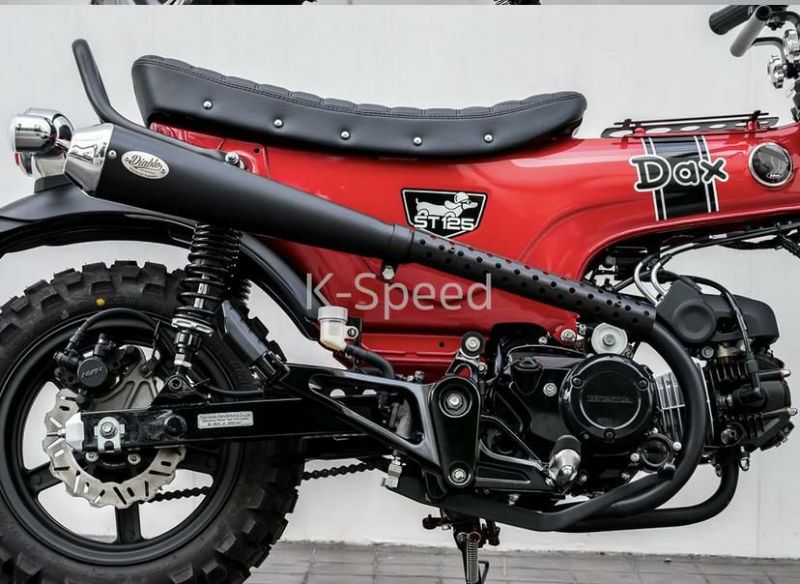 Dax 125 ステンレスマフラー DX008 オールブラック K-SPEED | バイク 