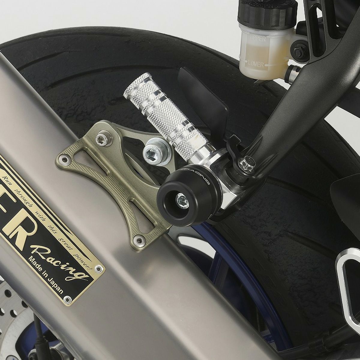ヤマハ YZF-R7 タンデムステップ・スライダー (シルバー) OVER Racing 
