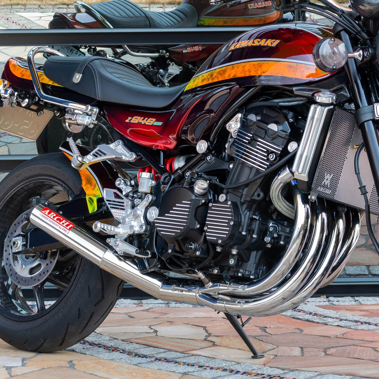 カワサキ Z900RS/CAFE 427ショート管 6ピース集合マフラー (JMCA 