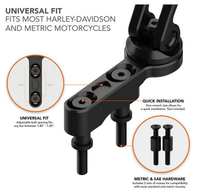 バイク用 スマホホルダー クラッチコントロールマウント ブラック 