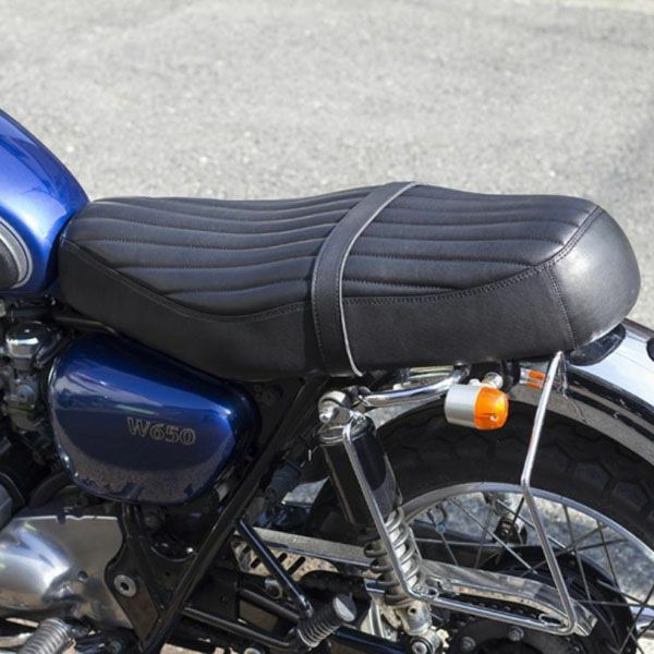 カワサキ W650/400/800 本革シート ブラック モーターロック | バイク 
