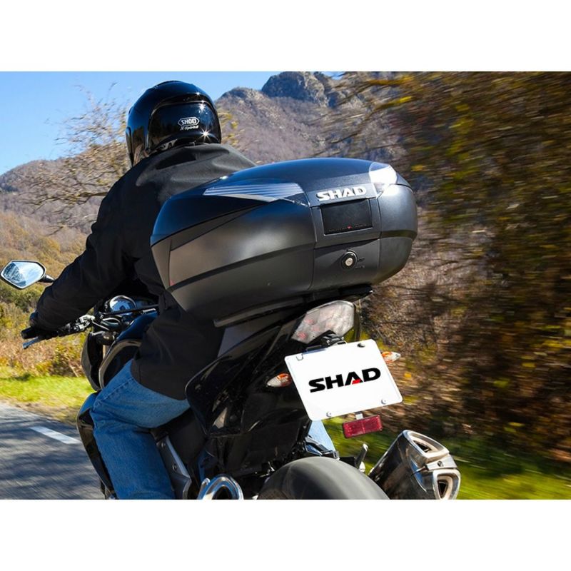 SHAD SH48 トップケース 48L (ダークグレー/無塗装ブラック) | バイクカスタムパーツ専門店 モトパーツ(MOTO PARTS)